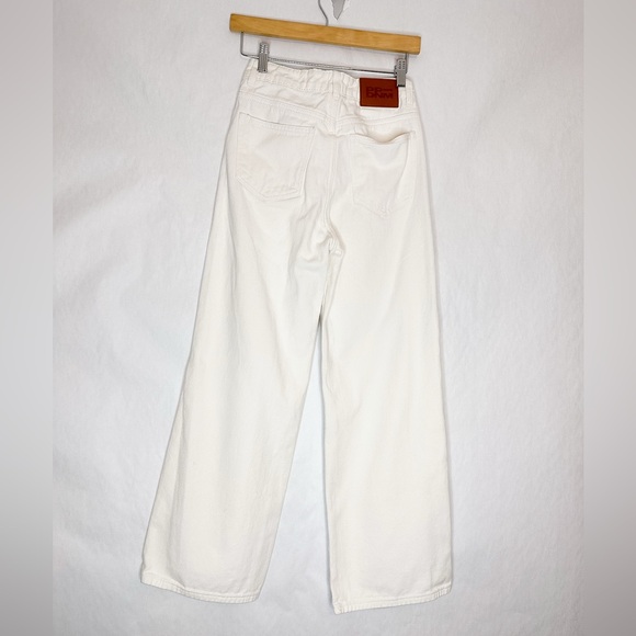 Princess Polly Denim Hailie Jeans Cream Wide Leg Non-Stretch in Size US 4 - Picture 8 of 16